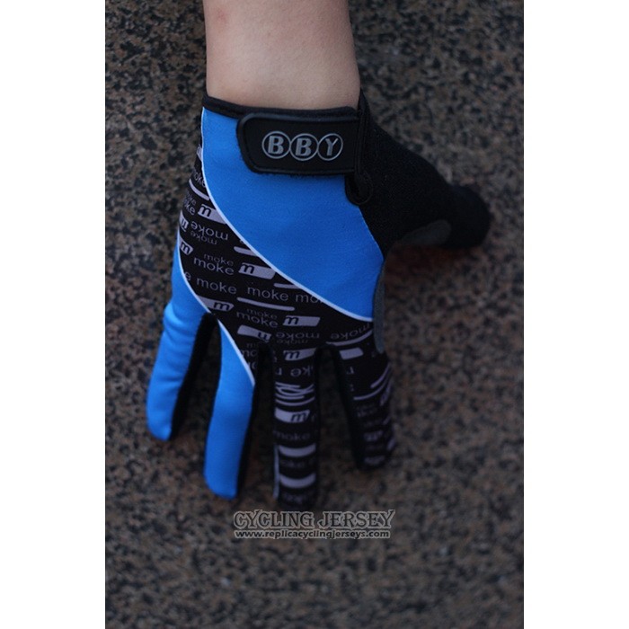 2020 Livestrong Full Finger Gloves Cycling Blue Black